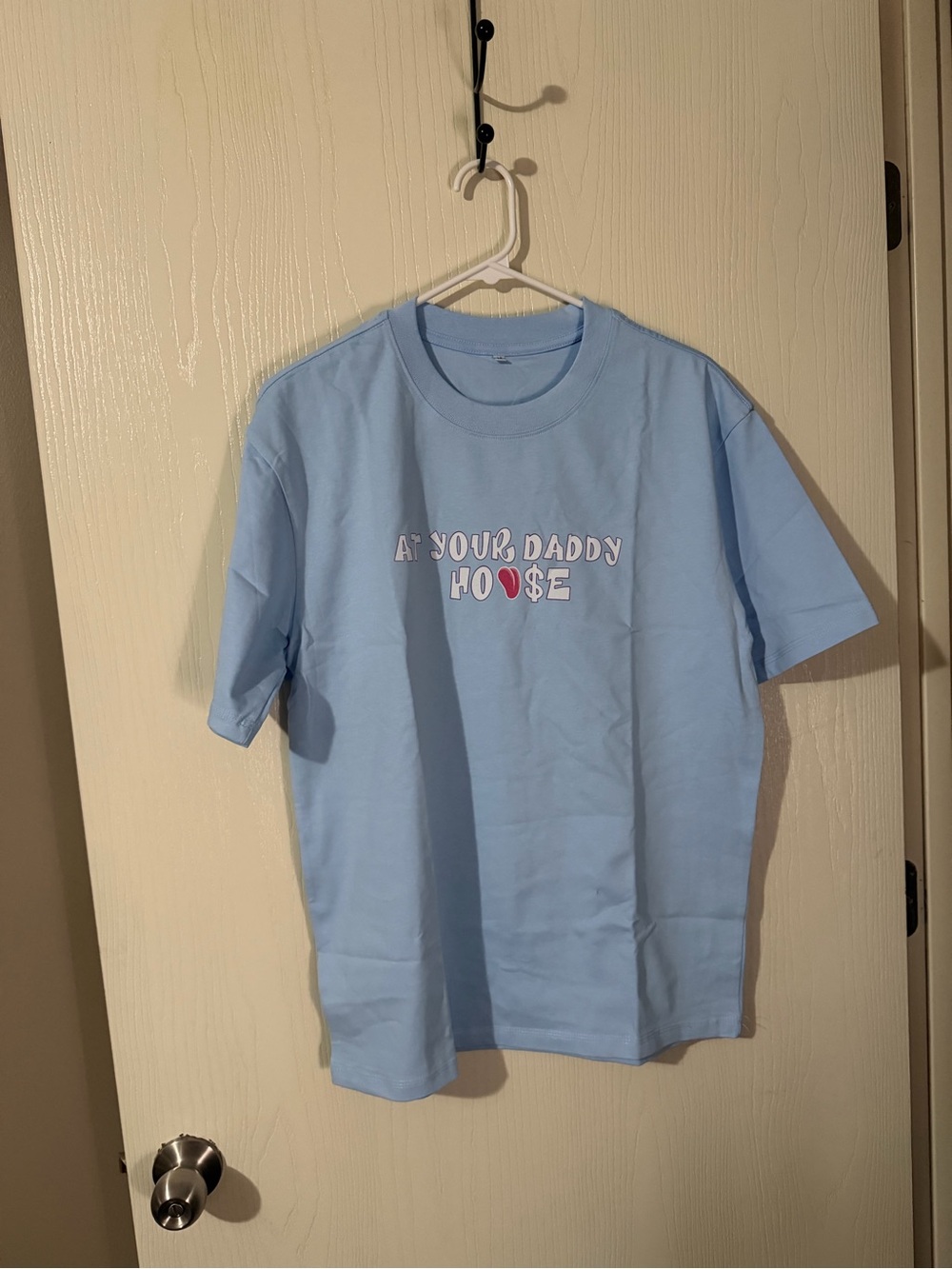 Baby Blue “At Your Daddy HO❤️$E” Graphic T-Shirt Size Medium